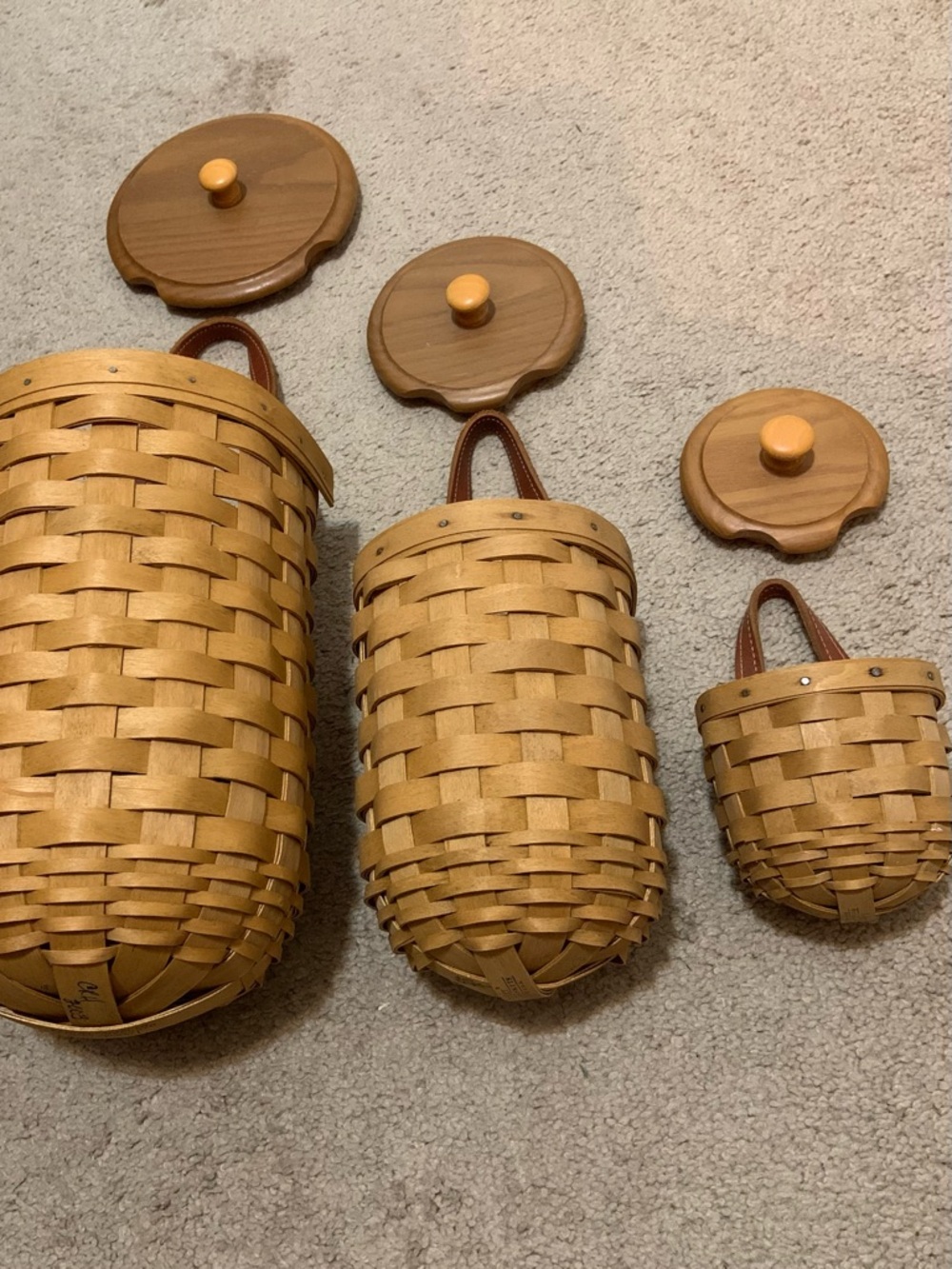 Longaberger Gatehouse Basket Set with Lids